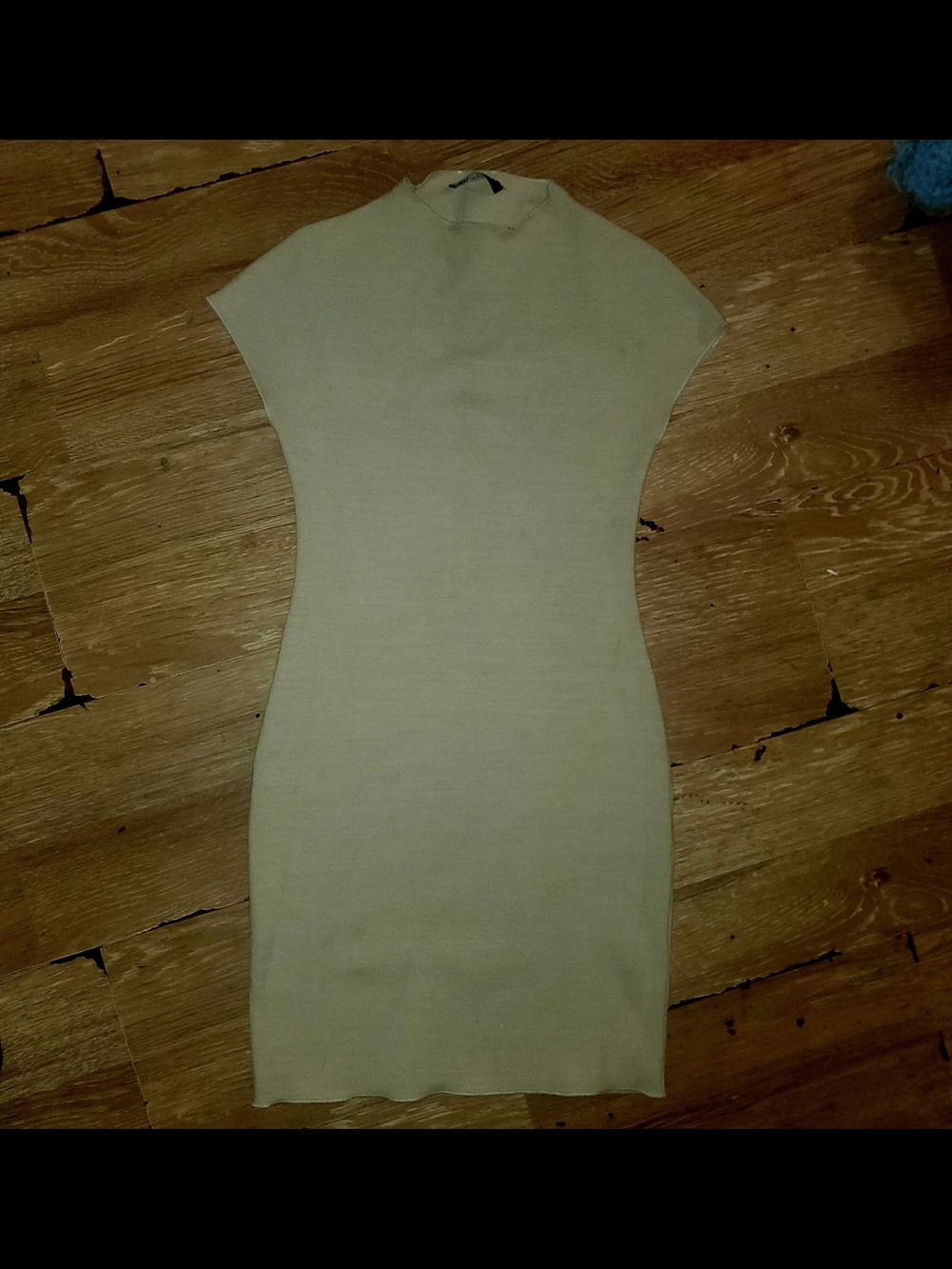 Zara Mini Knit Dress in Light Beige